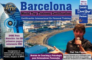 Barcelona - España - 08/junio/2019 - Certificación Mundial em Personal Training - Curso de Coaching y Psicología - De las 09h a las 13h