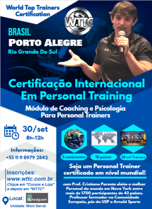 Porto Alegre – Brasil – 30/set/2023 – Coaching Aplicado Para Personal Trainers – Certificação Internacional em Personal Training