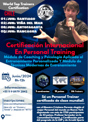 Chile - Junio/2024 - Certificación Mundial en Personal Training - WTTC - World Top Trainers Certification